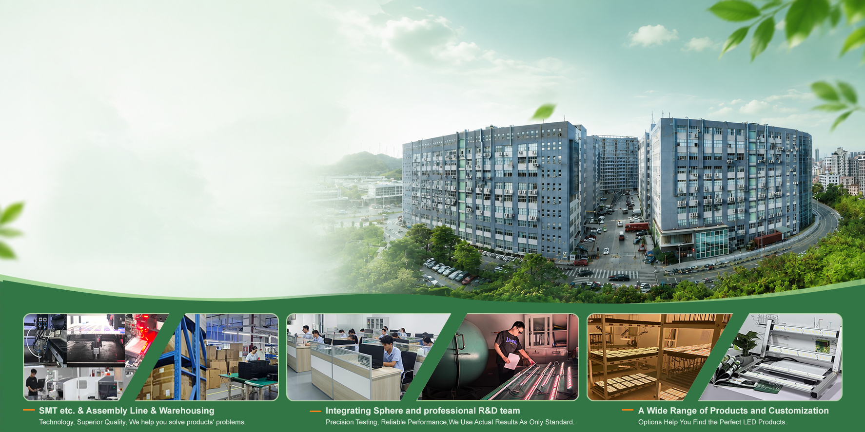 ICEVER BANNER showcases our factory’s production equipment and how we help customers solve challenges in energy efficiency, product performance, and cultivation. ICEVER commercial grow light BANNER