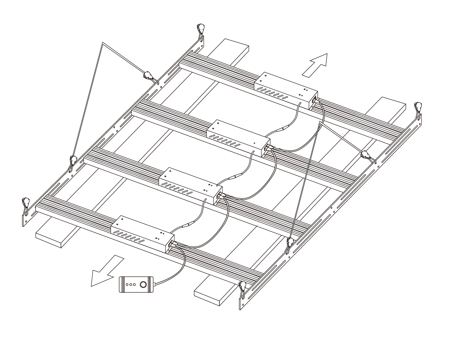 ICEVERS grow light have an adjustable frame is provided so the spacing between each group of lights can be adjusted, providing uniform lighting at different growth stages.