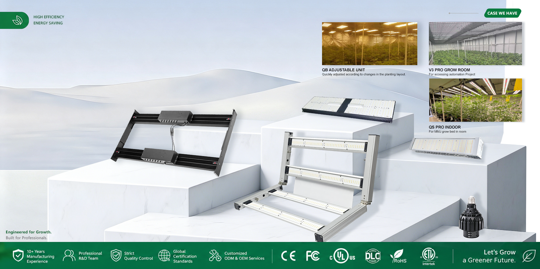 ICEVER banner show a wide range of lighting solutions case and our ODM & OEM capabilities, helping customers optimize spectrum and product efficiency, reduce energy consumption, and meet specific growing needs.