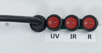 uvb and ir red grow led light Turn on/off UV/lR separately