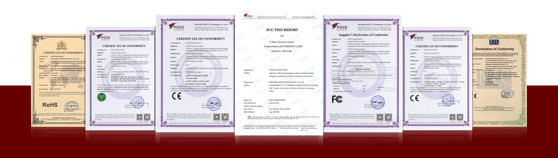 Certificate of red light therapy