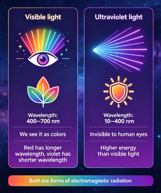 2.What is visible light What is ultraviolet light